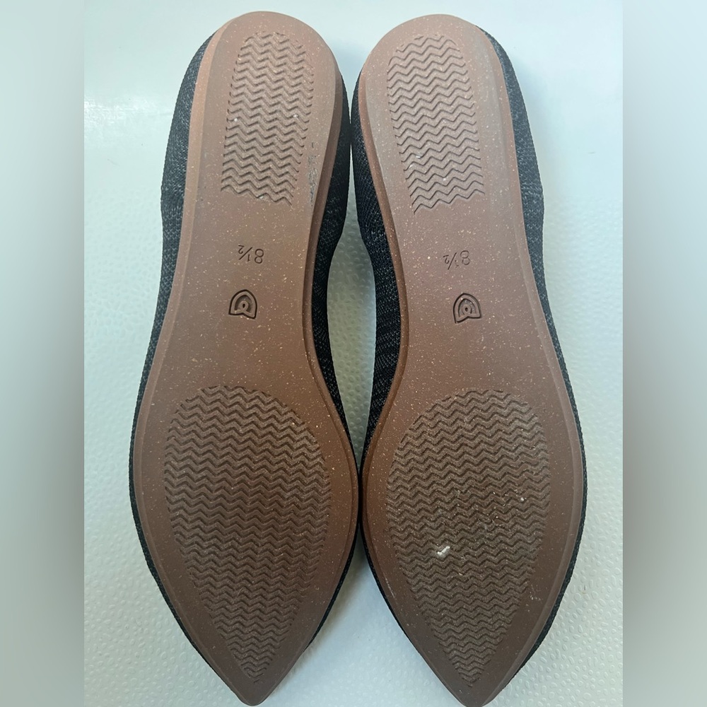 Rothy's The Point II flats in a black knitted gray marled pattern size 8.5 - Picture 2 of 5